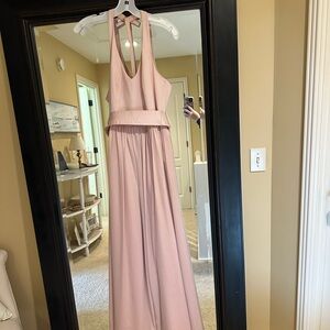 White by Vera Wang Blush Pink Backless Dress